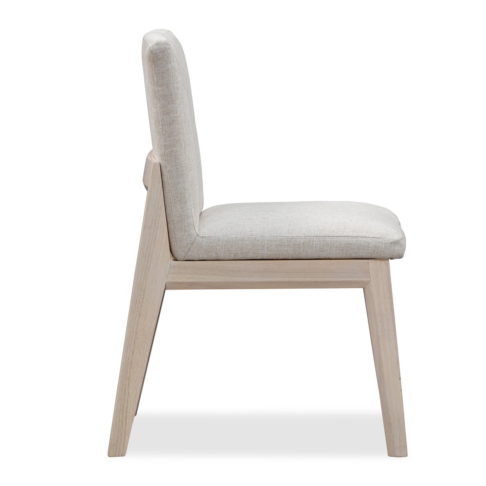 Upholstered Solid and Manufactured Wood Dining Chairs, White