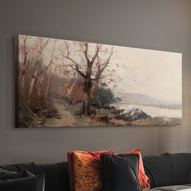 Série paysage - CDXCI - Toile tendue avec châssis - Prêt à accrocher, H 16 po x l 40 po
