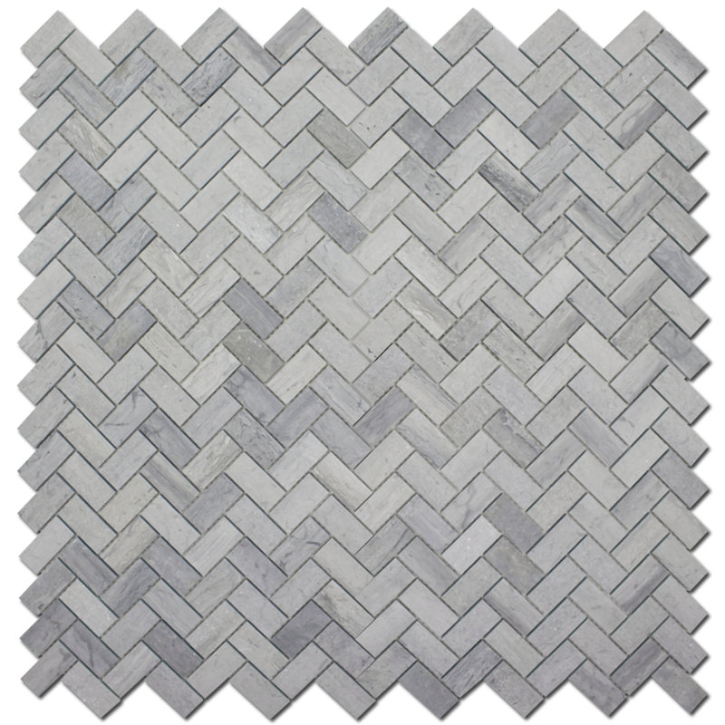 1x2 BLUE SAVOY HERRINGBONE HONED