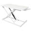 Station de travail blanche à hauteur réglable avec plateau à clavier, vérin pour bureau d'ordinateur portable à mouvement contrôlé, pour ordinateur portable, plateau sur mesure