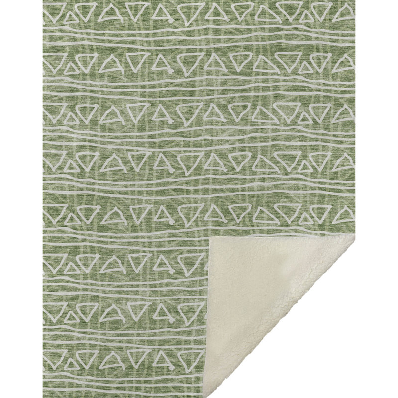 Jeté bohémien Addison Sherpa ASB730, Vert