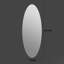 Miroir mural pleine longueur ovale, réfléchissant HD, résistant à l'humidité, anti-oxydation, idéal pour le vestibule et la chambre à coucher-55209447