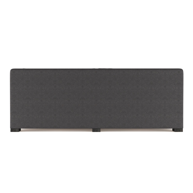 Crosby Slope Arm Daybed, Distressed Leather Graphite, Ebony