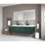 Miroir de salle de bain mural 72 "x 32" brouillard avec 3 températures de couleur, avant et rétroéclairé, mémoire, gradation continue, aluminium blanc, verre à haute intensité pour la salle de bain, réglage de la luminosité, brouillard