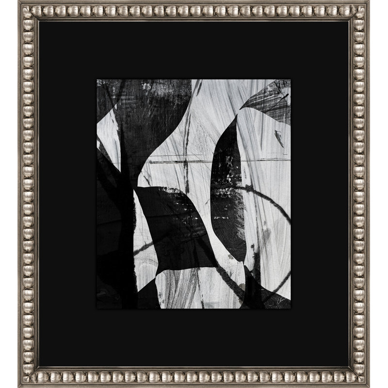 Difference II, Glass Framed, 22" H x 20" W, Black