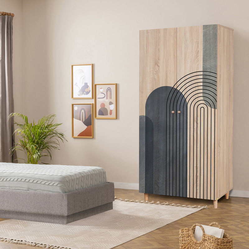 Berend 2 Door Manufactured Wood Wardrobe