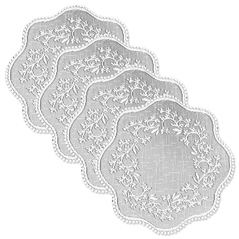 Napperon 12" Pilar, Blanc