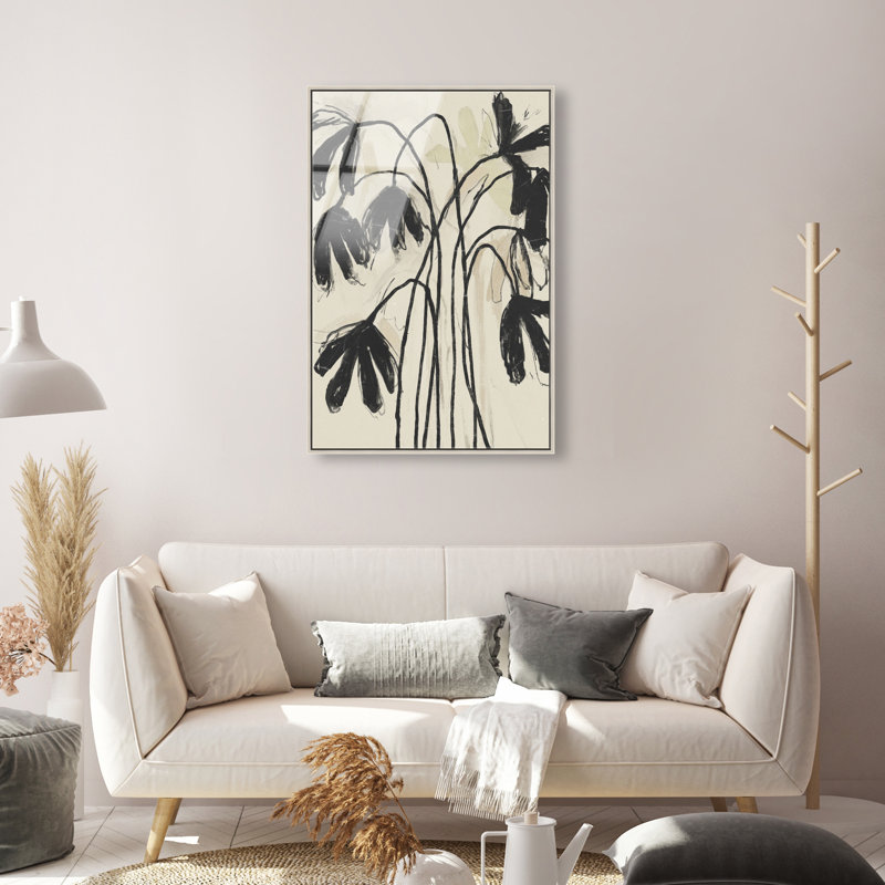 Tree Abstract Studio Print by Oliver Gal, 46"H x 31"W, Silver Floater Frame