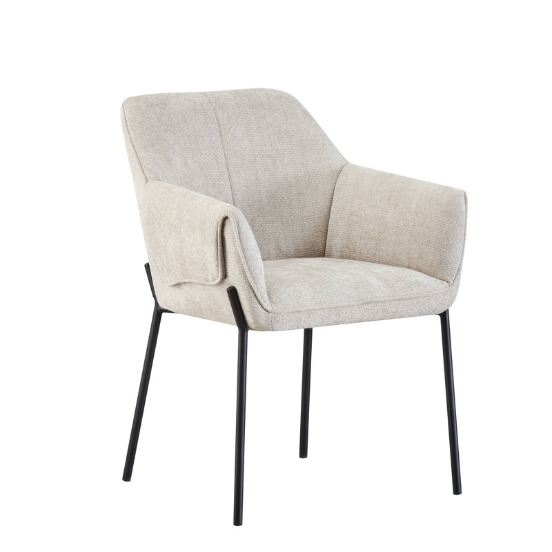 Milan Chenille Effect Dining Chair, Natural