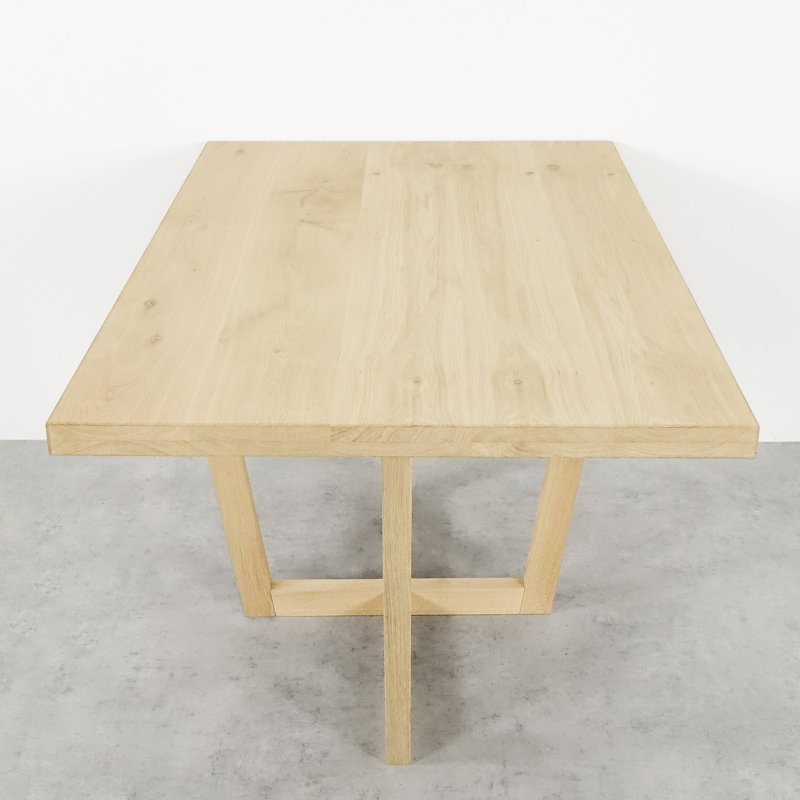 Bidal Oak Solid Wood Dining Table, 76cmH  x 160cmL  x 90cmW, Natural Oil