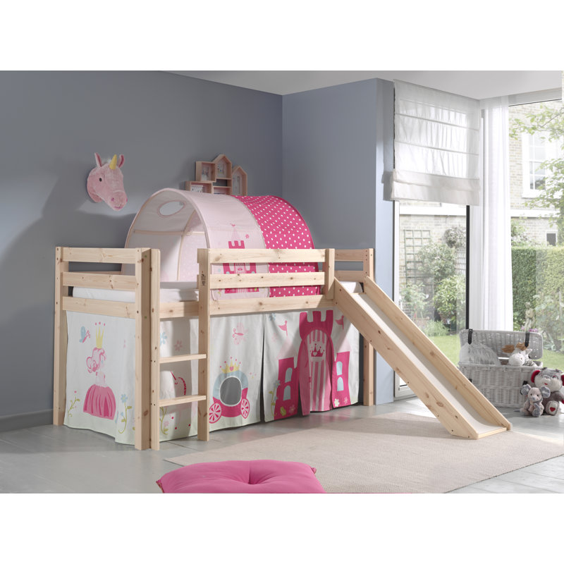 Pino European Single Mid Sleeper Bed, 210 x 218 cm, Standard, Beige