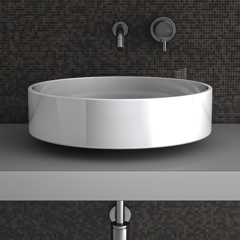 Rho 16.2'' L Bathroom Sink, Starlight White
