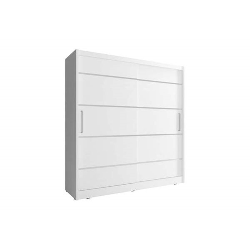 Emily-Grace 2 Door Solid + Manufactured Wood Wardrobe, White
