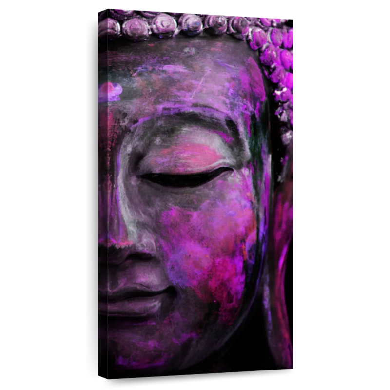 Visage de Bouddha mauve