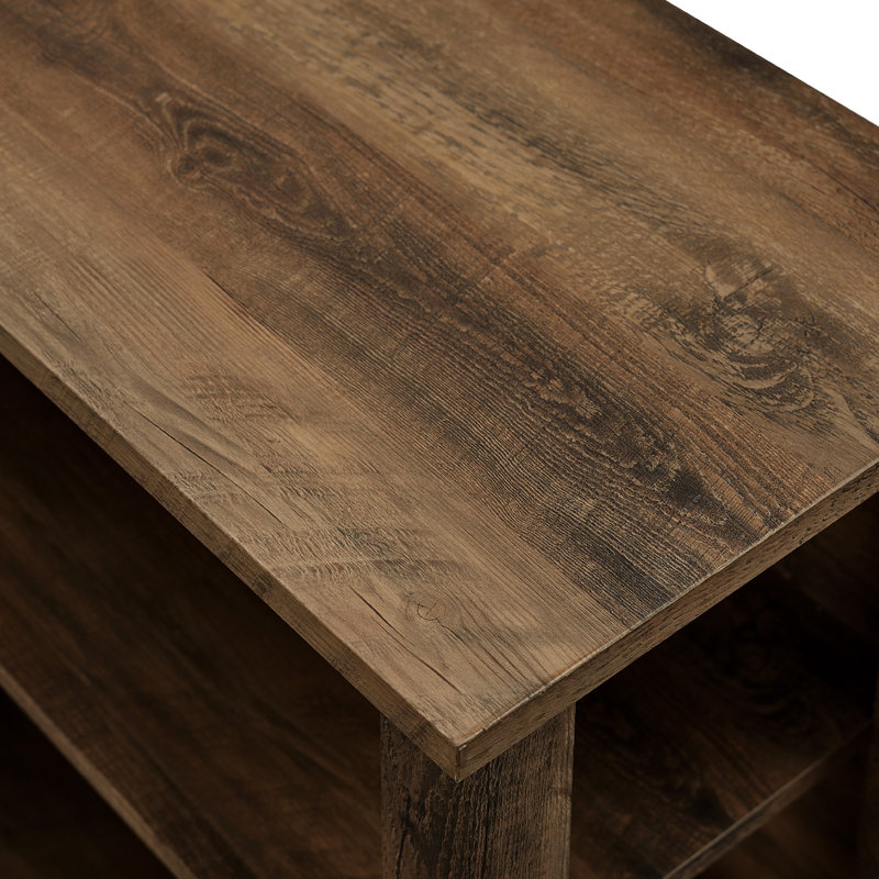 Woodbury 70" Media Console with Electric Fireplace, Rustic Oak