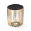 Gold Glass Top Wire Frame Side Table