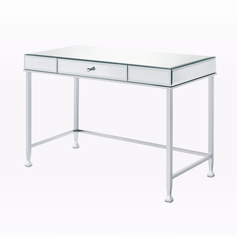 Bureau à miroir et miroir Whisk, Chrome chrome