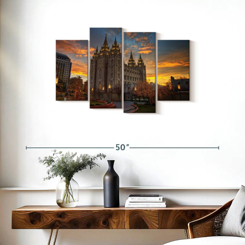 Adella Temple Square, 22" H x 36" W