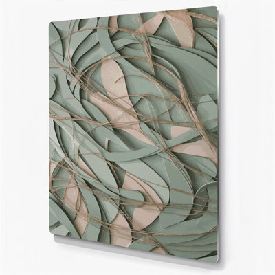 Abstract Shapes 97 Gray Metal Wall Art