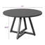  Round Dining Table: Pedestal Metal Frame, Space-Saving Industrial Style-459539850-455599323