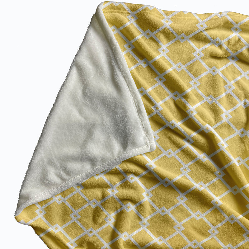 Augusta Plain Weave / Muslin Throw Blanket, Yellow