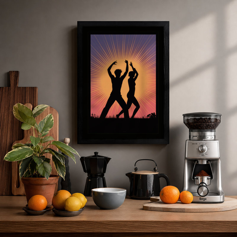 Triumph at Sunset Modern - Framed Print, A3 - 42.0 x 29.7 cm, Black
