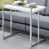 Plateau blanc / base argent