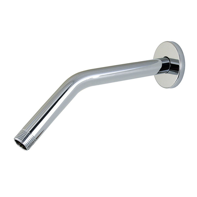 Kingston Brass K162R0 Shower Scape 10" Shower Arm With Flange, Matte Black, Polished Chrome