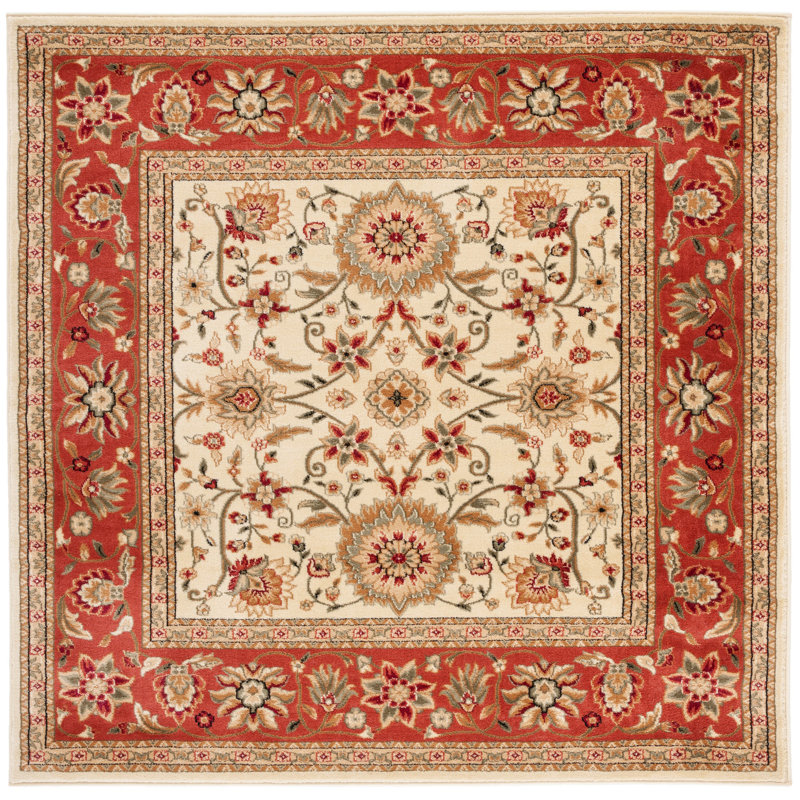 Tapis oriental Klose Performance, Ivory/Rust, Carré 6 pi