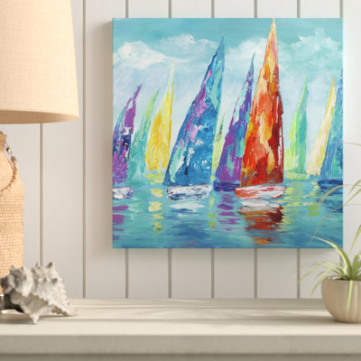 «Fine Day Sailing II», reproduction de peinture acrylique