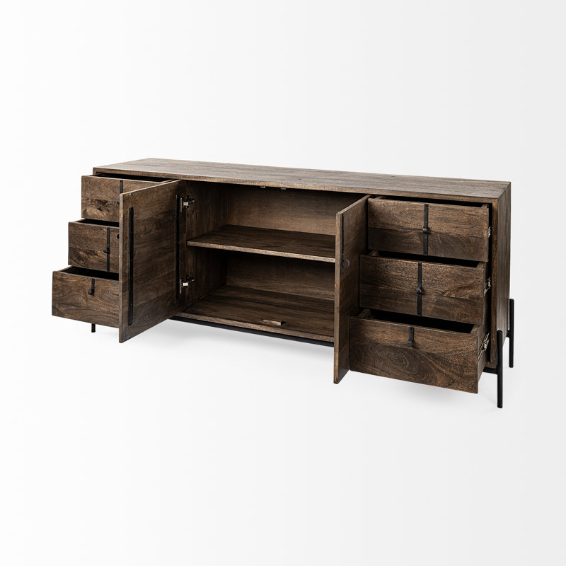 Nelda 71.5'' W Solid Wood Sideboard