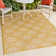 Duglas Traditional Mediterranean Tile Design Yellow/Cream Indoor/Outdoor Rug