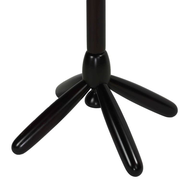 Demetri Solid Wood Freestanding 5 - Hook Coat Rack, Walnut