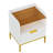 Arlen Modern Bedside Table with Charging Station & Glass Top â€“ 1-Drawer Nightstand,2Pcs-83597304-83597255