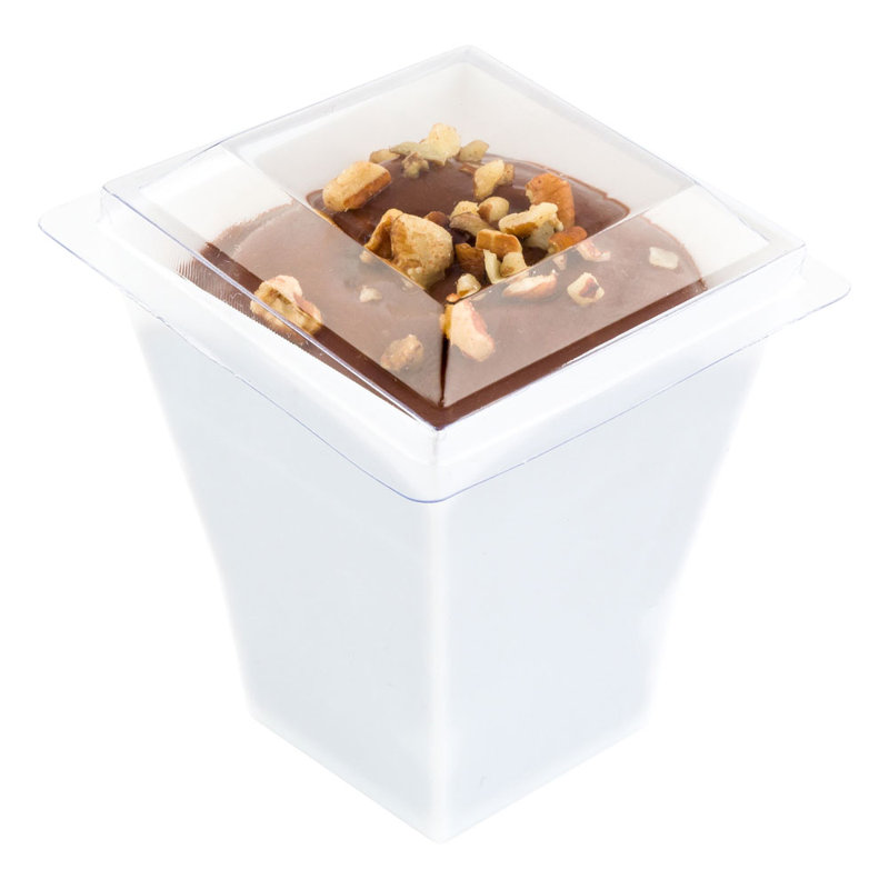 Restaurantware-LIDS ONLY: 1.8 Inch Bonito Dessert Cup Lids, 100 Plastic For Bonito Appetizer Cups - Cups Sold Separately, Snug Fit, Clear Plastic Dessert Shooter Lid, Secure Fit