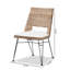 Chaise de salle à manger en rotin avec coussin Cassiani