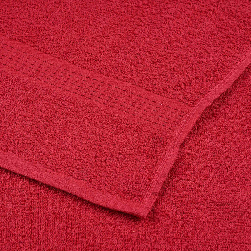 Sawiki 100% Cotton Bath Towels, Red, Beach Towel - 10 Pack