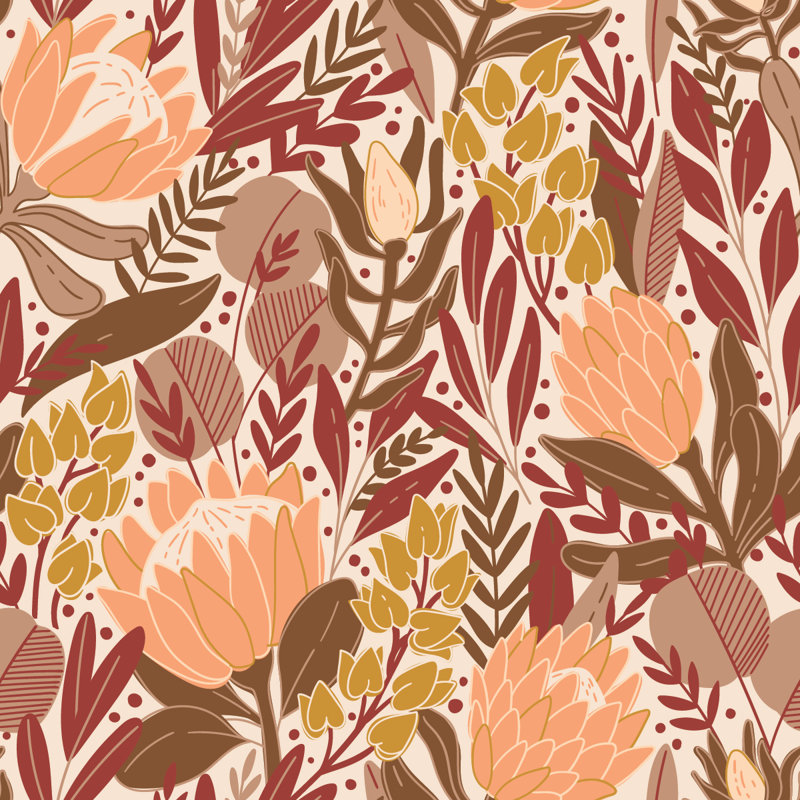 Floral Tile, 2.08' W x 10.42' L