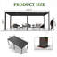 19 pi. L 10 pi. Pergola à persiennes en aluminium avec toit réglable