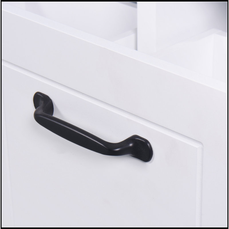 3Pairs_Wooden Banc de rangement pour le vestibule avec coussin blanc