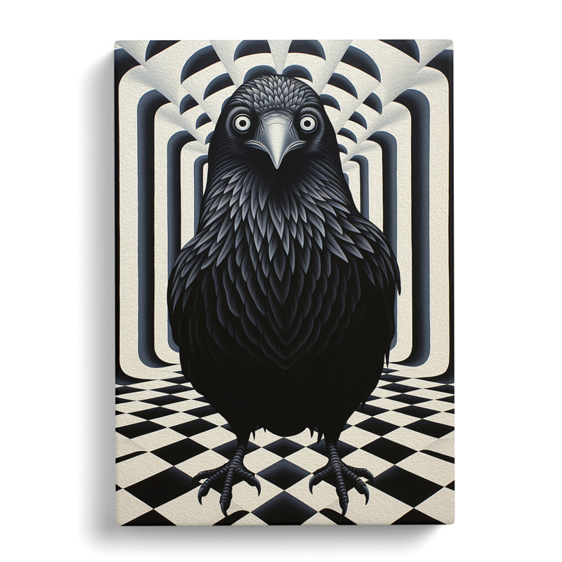 Crow - Print, 76cm H x 50cm W x 3cm D