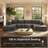 130" U-Shaped Modular Sectional Sofa, Deep Memory Foam, No Assembly Required, Grey