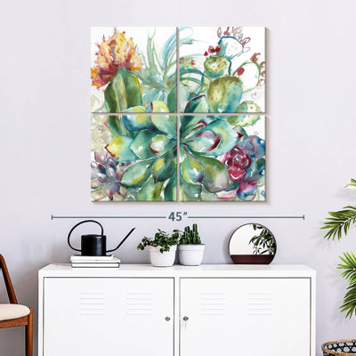Aquarelle Harnek Succulent Garden I