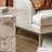 Pink Natural Marble Coffee Table, Small Living Room Accent, Genuine Stone With Unique Veining