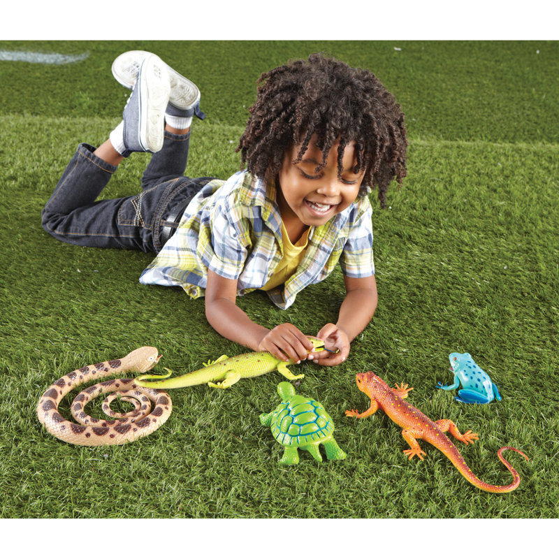 Learning Resources Jumbo Reptiles & Amphibians, Set Of 5