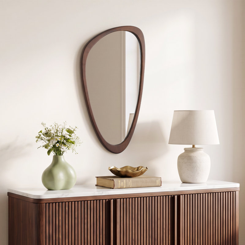 Miroir d'appoint Cotesfield, 36 po x 23 po, Deep Walnut