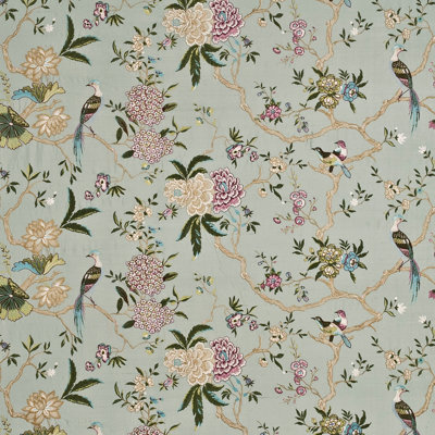 Holcott Oriental Bird Embroidery Fabric
