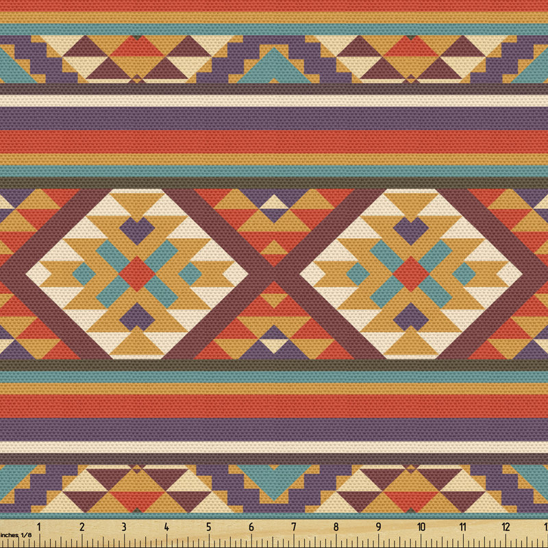 Twitty Mosaic Inspired Horizontal Lines Fabric