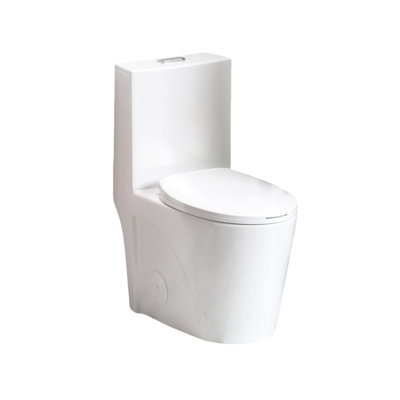 Ceramic Toilet, Dual Flush 1.1/1.6 , Glossy White, Soft Close Seat, Height Bathroom Ceramic, Elongated Bowl, Seat