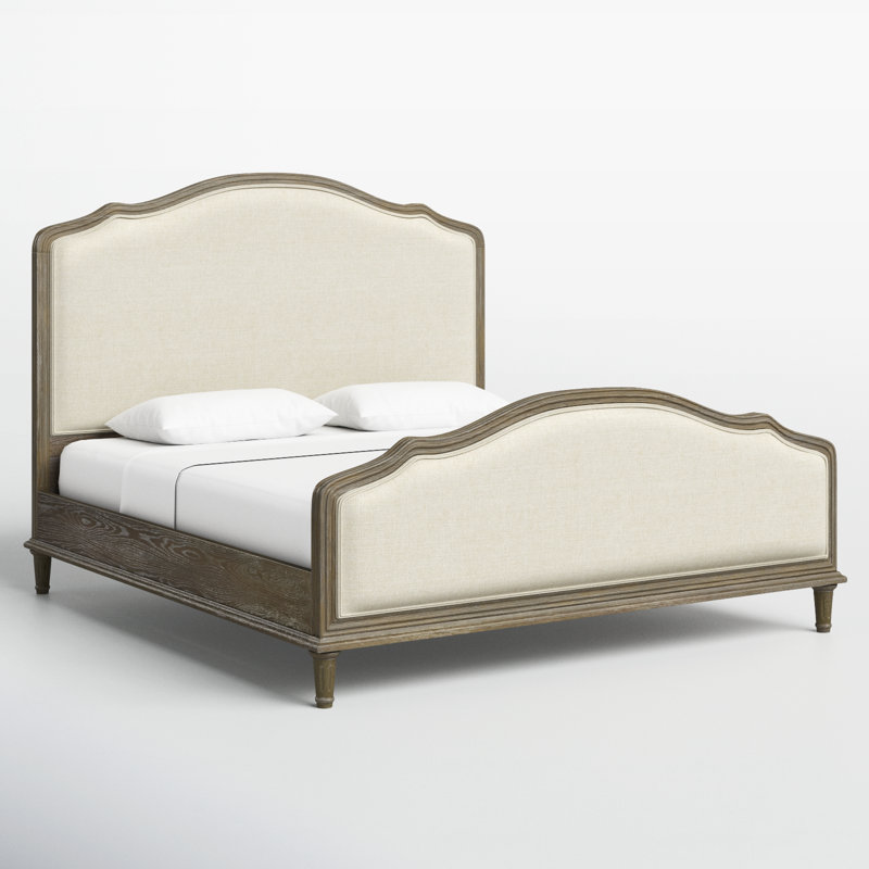 Watson Upholstered Panel Bed, King, Studio Gray